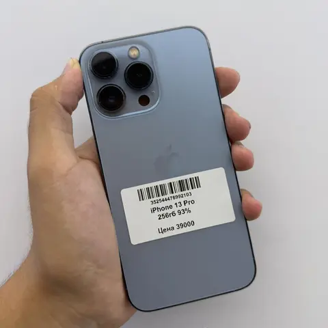 IPhone 13 Pro, Б/у, 256 ГБ, Sierra Blue, Защитное стекло, Чехол, В рассрочку, 93 %