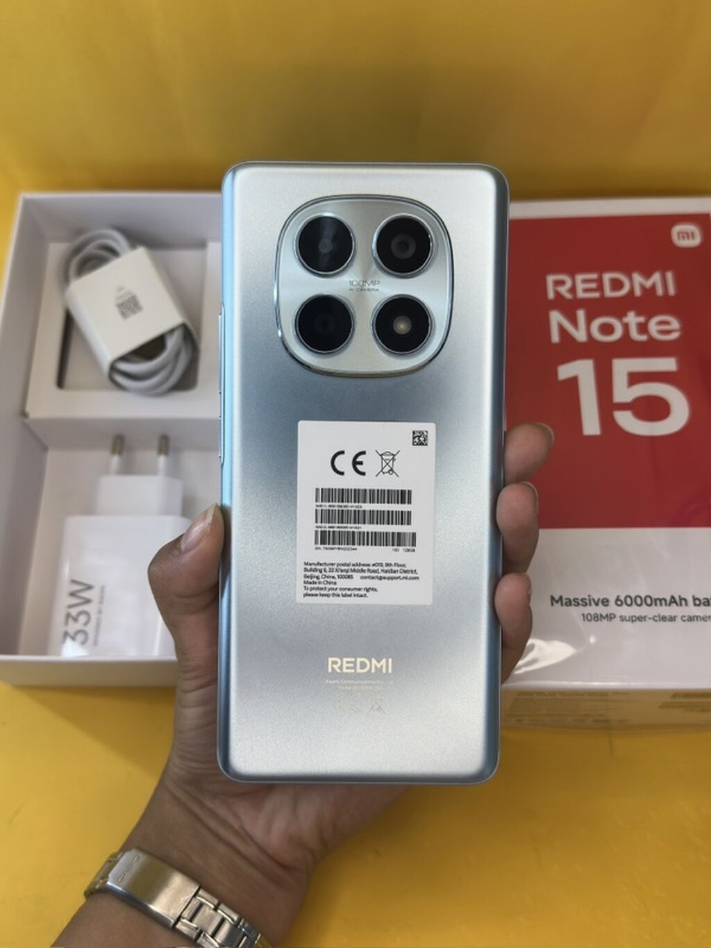 Redmi, Redmi Note 15, Новый, 128 ГБ, цвет - Голубой, В рассрочку, 2 SIM