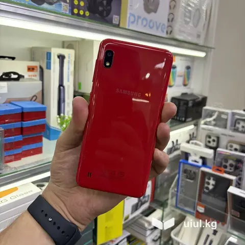 Samsung Galaxy A10, Б/у, 32 ГБ, цвет - Красный, 2 SIM