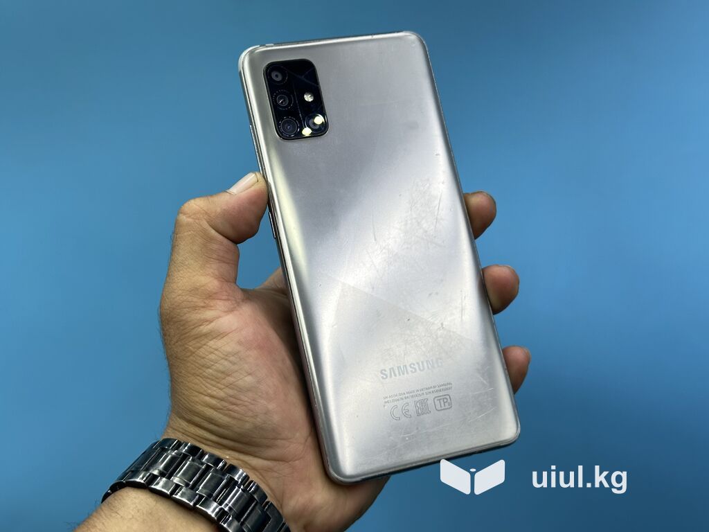 Samsung Galaxy A51, Б/у, 64 ГБ, цвет - Серый, 2 SIM
