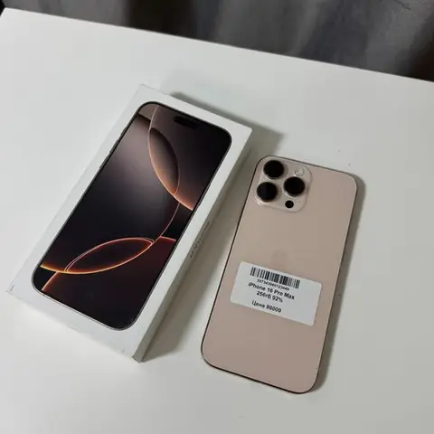 IPhone 16 Pro Max, Б/у, 256 ГБ, Коробка, В рассрочку, 92 %