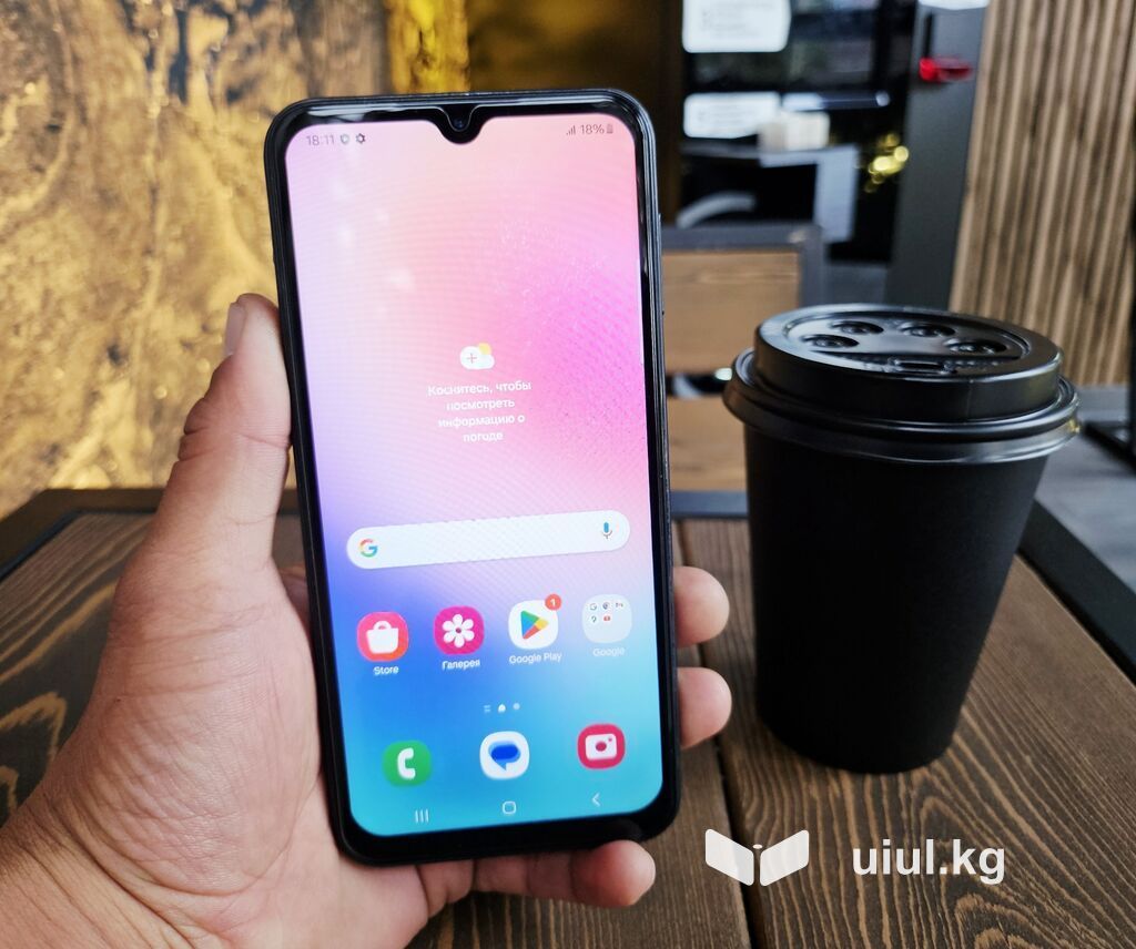 Samsung Galaxy A24 4G, Б/у, 128 ГБ, цвет - Черный, 2 SIM