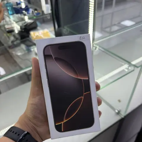 IPhone 16 Pro, Новый, 512 ГБ, Desert Titanium, Зарядное устройство, Защитное стекло, Коробка, В рассрочку, 100 %