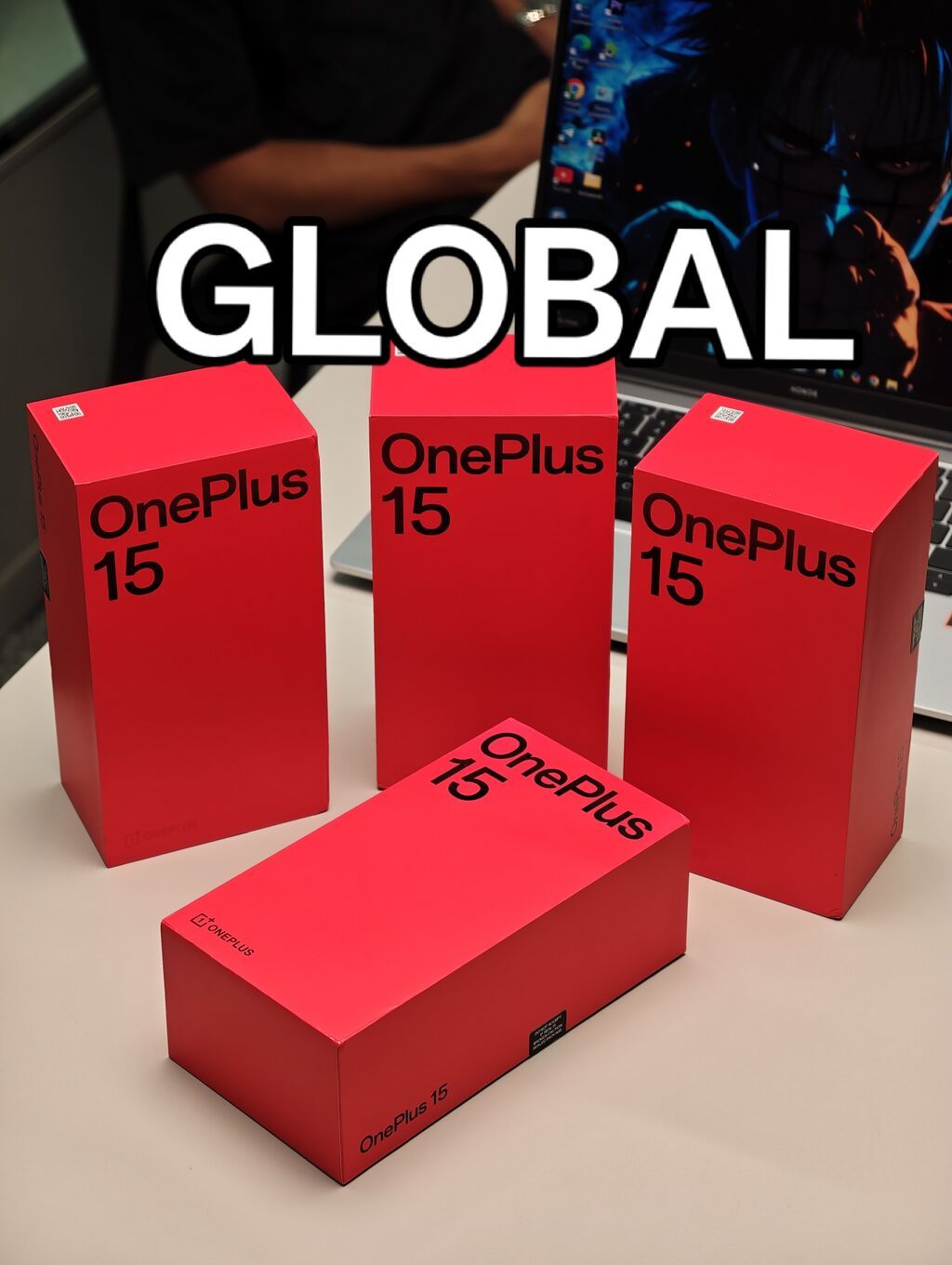OnePlus 15, Новый, 256 ГБ, цвет - Черный, 2 SIM, eSIM