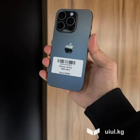 IPhone 15 Pro, Б/у, 128 ГБ, Black Titanium, 86 %