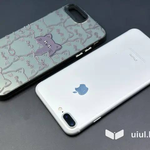 IPhone 7 Plus, Б/у, 256 ГБ, Серебристый, Чехол, 76 %
