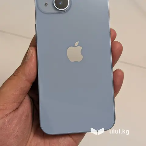 IPhone 14, Б/у, 256 ГБ, Голубой, Защитное стекло, Чехол, 79 %