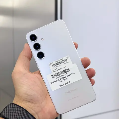Samsung Galaxy S24+, Б/у, 256 ГБ, цвет - Белый, В рассрочку, 1 SIM, eSIM