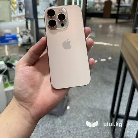 IPhone 16 Pro, Б/у, 128 ГБ, Desert Titanium, Защитное стекло, Чехол, 89 %